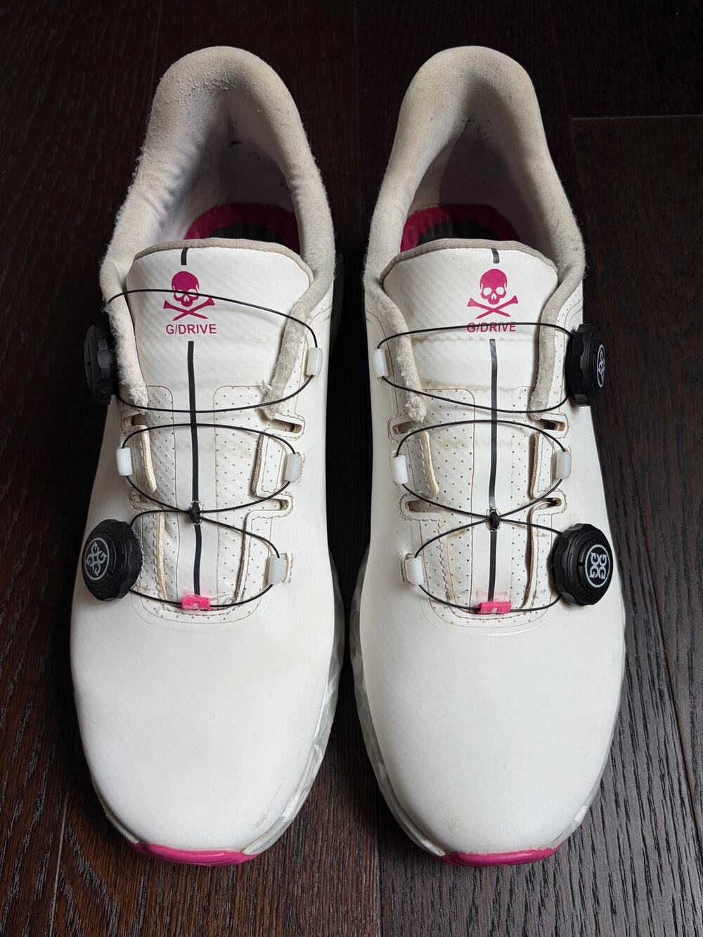 G/FORE Men's G-Drive Golf Shoes (Snow / Pink) - Size 12